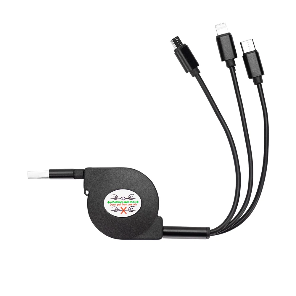 Cabo Retrátil USB 3 em 1 L010338b