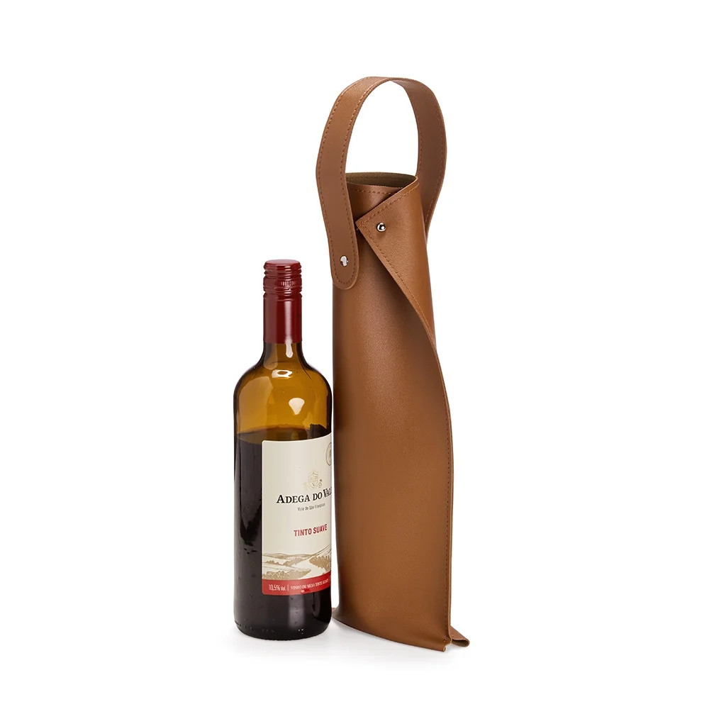 Porta-Vinho Cilíndrico em PU (Couro) L008148