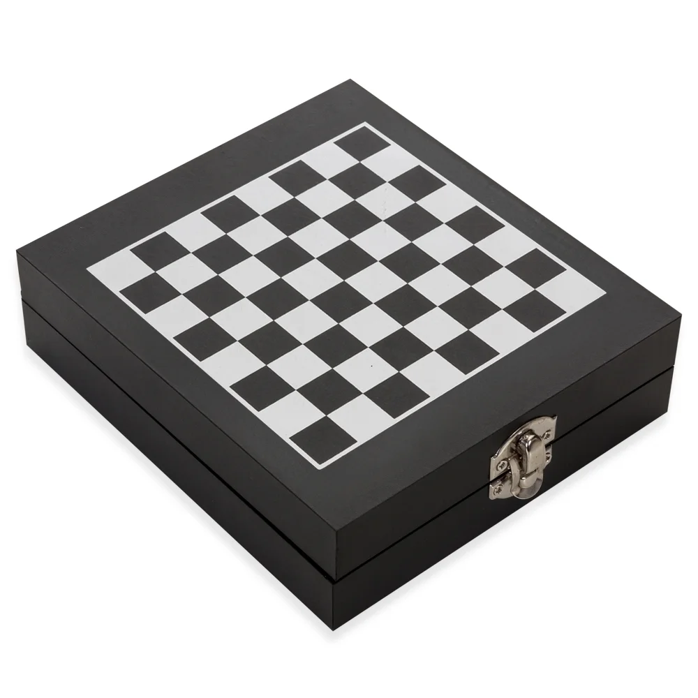 Kit Vinho Executivo com Xadrez (Caixa Preta) L012046