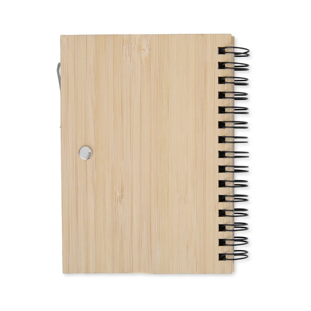Caderno e Caneta Sustentáveis em Bambu Natural L005134
