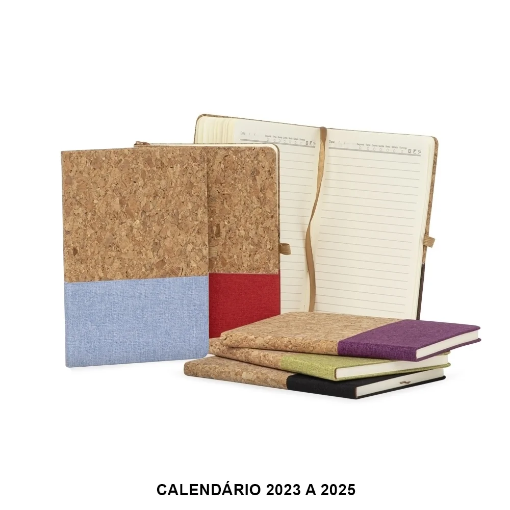 Caderneta A5 em Cortiça e Linho com Calendário L018112