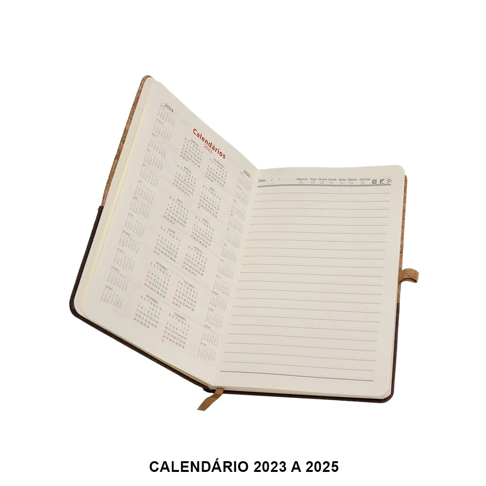 Caderneta A5 em Cortiça e Linho com Calendário L018112