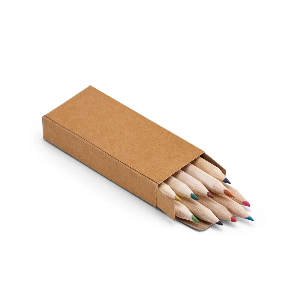Mini Estojo de Lápis de Cor em Tubo Kraft L051931