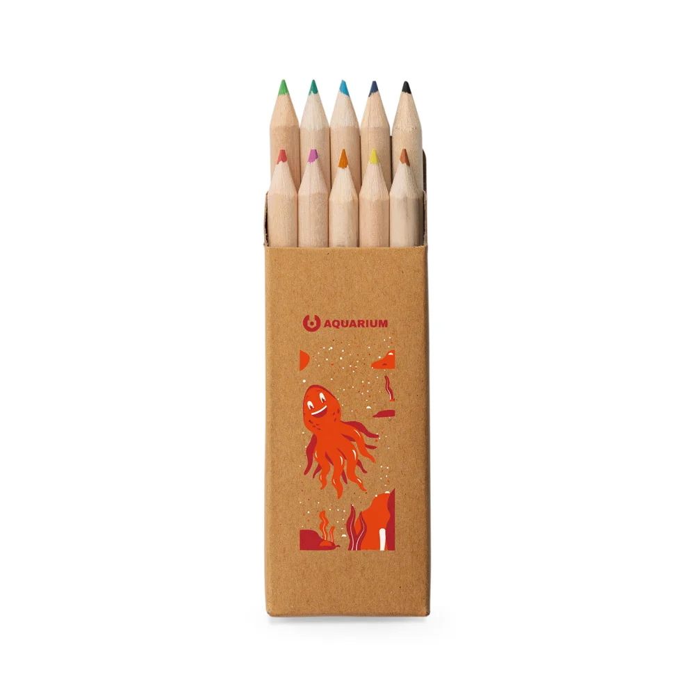 Mini Estojo de Lápis de Cor em Tubo Kraft L051931