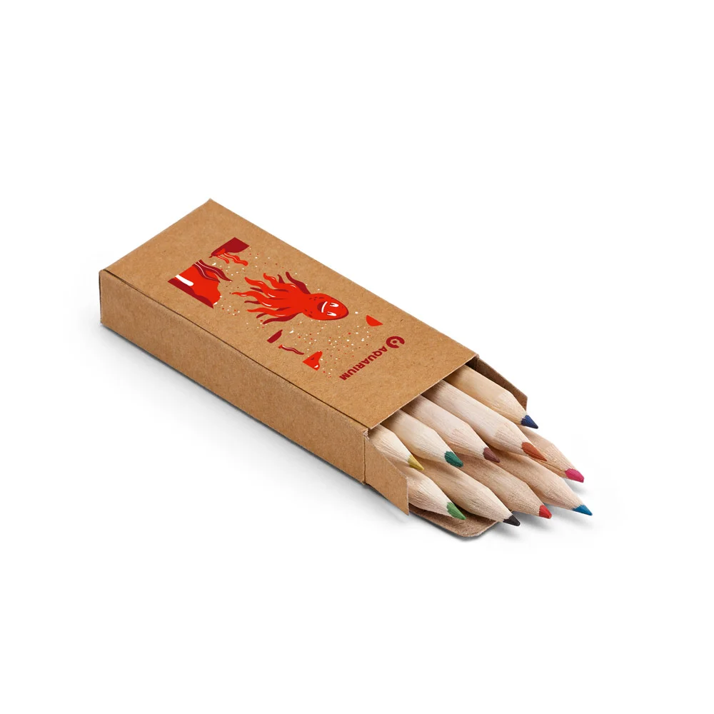 Mini Estojo de Lápis de Cor em Tubo Kraft L051931