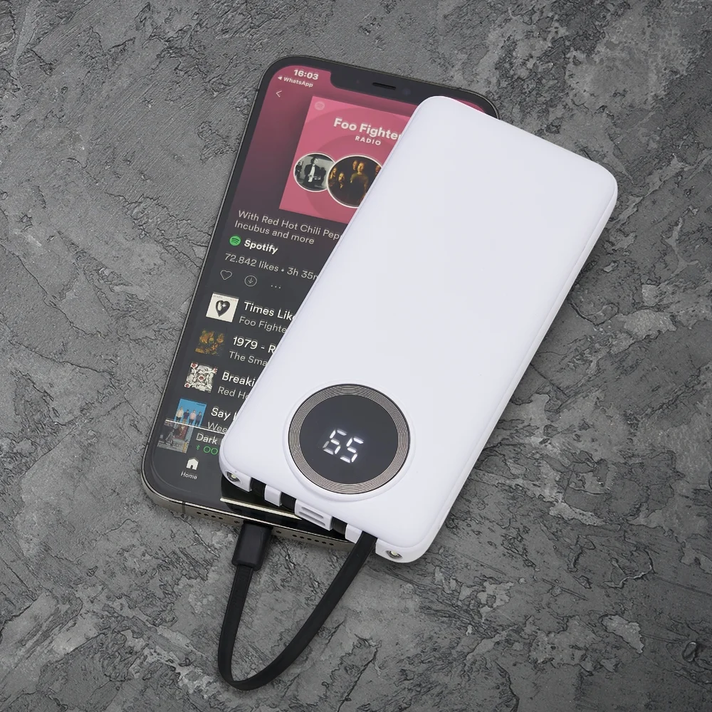 Carregador Portátil Power Bank Slim (Plástico) L004052