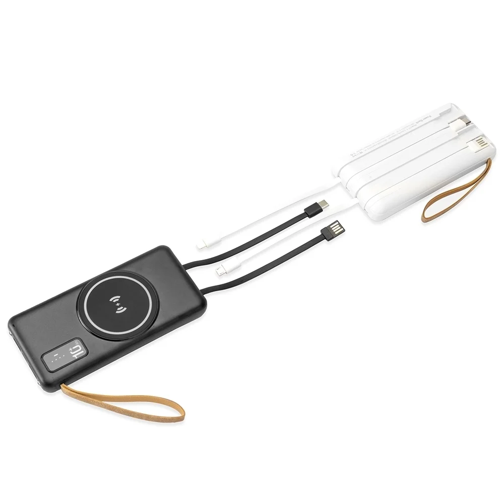 Carregador Power Bank com Cabos Embutidos L009145