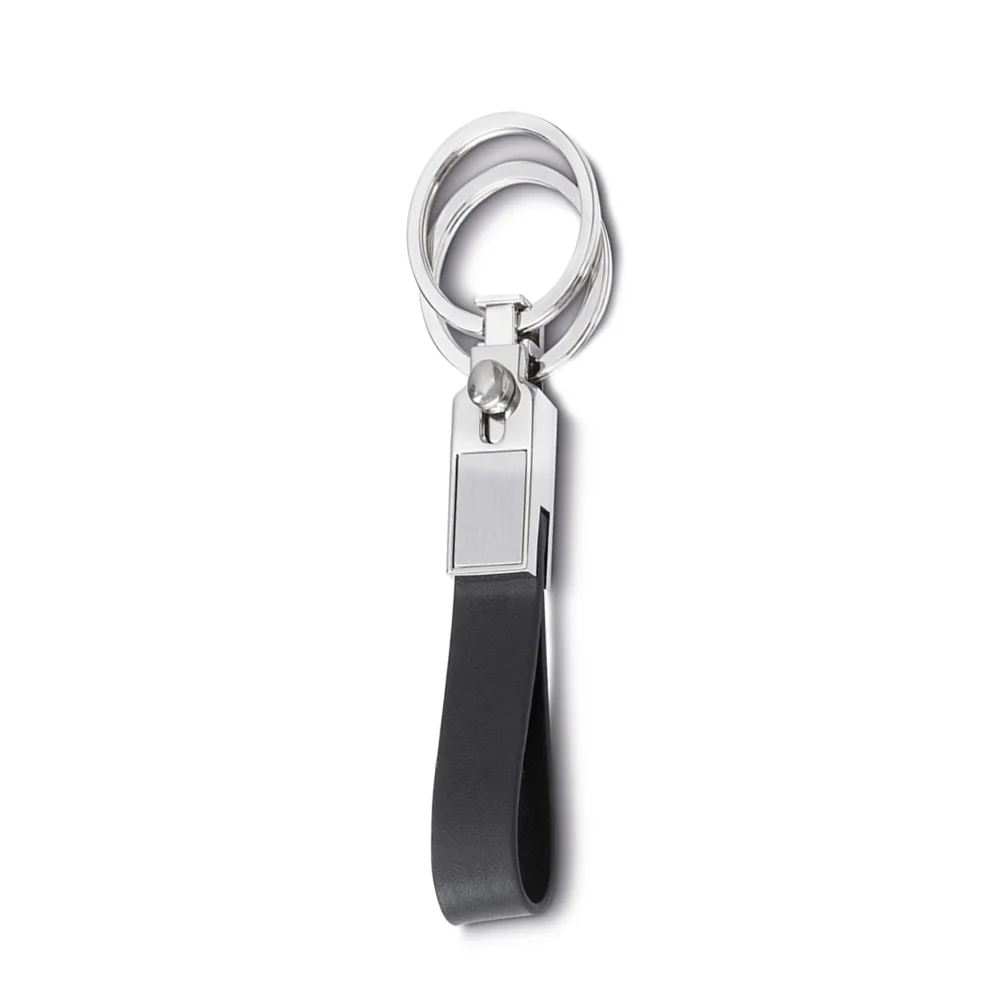 Chaveiro Metal Couro Sintético com 2 Argolas L014502